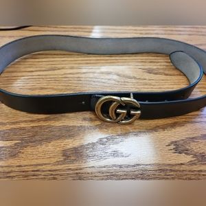 Leather black belt